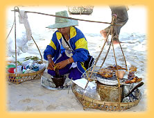 Strandverkaeufer am Chaweng