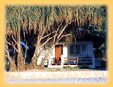 Morgendliche Sonnenstrahlen erreichen unseren Bungalow